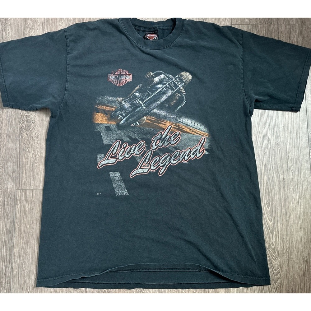 Harley Davidson Motorcycle Cancun Mexico TShirt XL Black Biker Bike Y2k Vintage